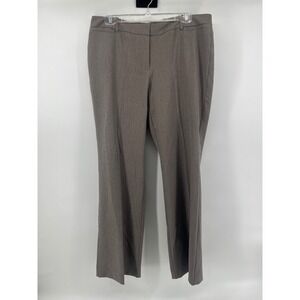 Worthington Curvy Fit Trouser Leg Pants Size 14 Neutral Stripe Dress Slacks NEW